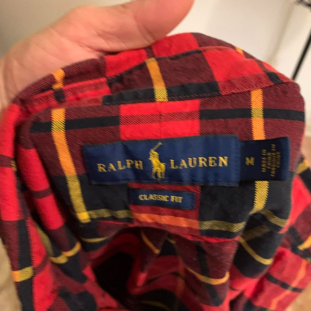 Polo Ralph Lauren Red Plaid Flannel Shirt - Picture 2 of 5